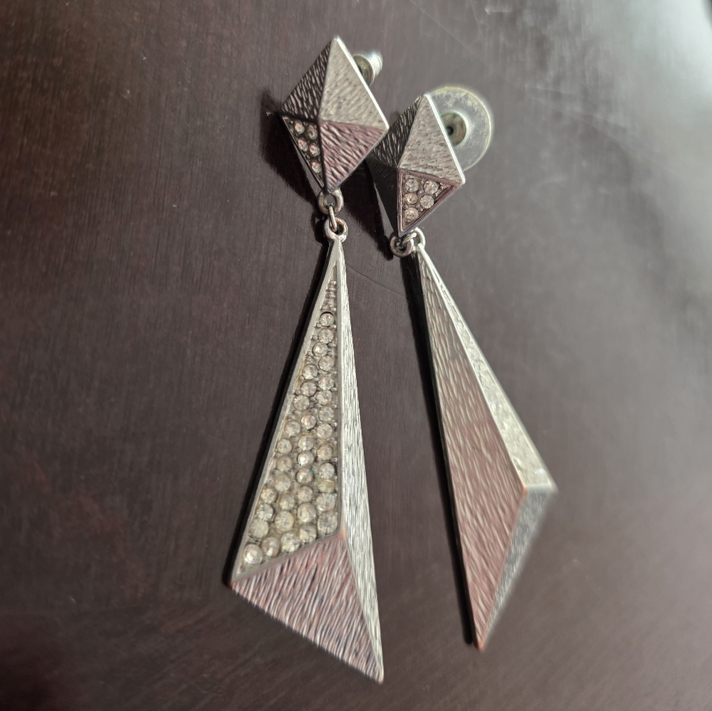 Silver Geometric Earrings